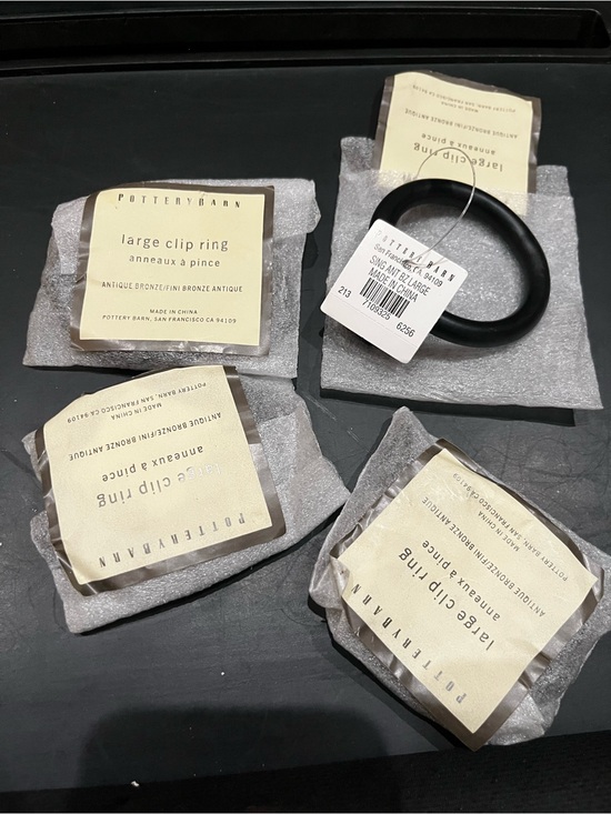 Pottery Barn Other - Pottery Barn Large Clip Ring - Black set of 4 $20